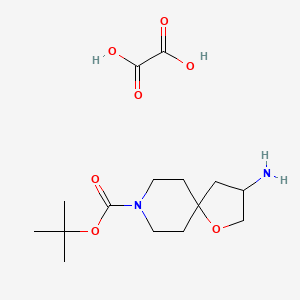 molecular formula C15H26N2O7 B2728027 叔丁基3-氨基-1-氧杂-8-氮杂螺[4.5]癸烷-8-羧酸酸草酸盐 CAS No. 2205334-86-5