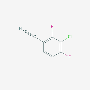 molecular formula C8H3ClF2 B2728029 3-Chloro-1-ethynyl-2,4-difluorobenzene CAS No. 2228822-56-6