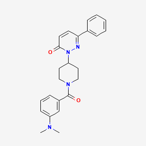 molecular formula C24H26N4O2 B2728033 2-[1-[3-(Dimethylamino)benzoyl]piperidin-4-yl]-6-phenylpyridazin-3-one CAS No. 2379971-75-0