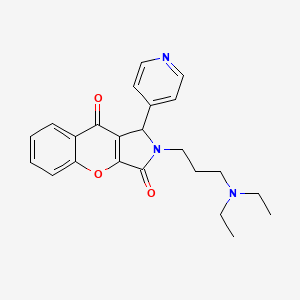 molecular formula C23H25N3O3 B2728034 2-(3-(Diethylamino)propyl)-1-(pyridin-4-yl)-1,2-dihydrochromeno[2,3-c]pyrrole-3,9-dione CAS No. 631867-05-5
