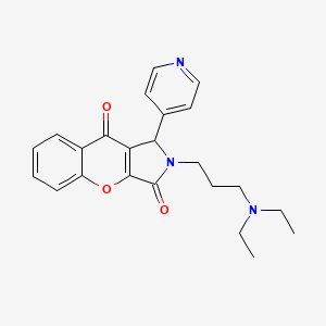 molecular formula C23H25N3O3 B2728034 2-(3-(二乙基氨)丙基)-1-(吡啶-4-基)-1,2-二氢咔唑并[2,3-c]吡咯-3,9-二酮 CAS No. 631867-05-5