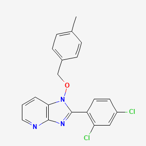 molecular formula C20H15Cl2N3O B2728042 2-(2,4-dichlorophenyl)-1-[(4-methylbenzyl)oxy]-1H-imidazo[4,5-b]pyridine CAS No. 338978-59-9