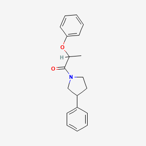 molecular formula C19H21NO2 B2728044 2-Phenoxy-1-(3-phenylpyrrolidin-1-yl)propan-1-one CAS No. 1210790-79-6