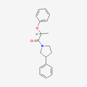 molecular formula C19H21NO2 B2728044 2-苯氧基-1-(3-苯基吡咯啉-1-基)丙酮 CAS No. 1210790-79-6