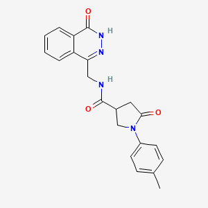 molecular formula C21H20N4O3 B2728047 5-oxo-N-((4-oxo-3,4-dihydrophthalazin-1-yl)methyl)-1-(p-tolyl)pyrrolidine-3-carboxamide CAS No. 899952-35-3