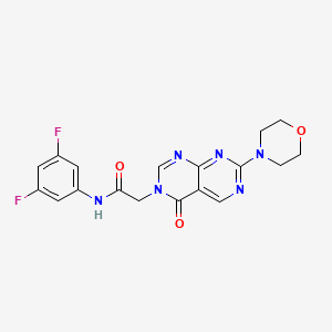 molecular formula C18H16F2N6O3 B2728051 N-(3,5-difluorophenyl)-2-(7-morpholino-4-oxopyrimido[4,5-d]pyrimidin-3(4H)-yl)acetamide CAS No. 1286697-62-8