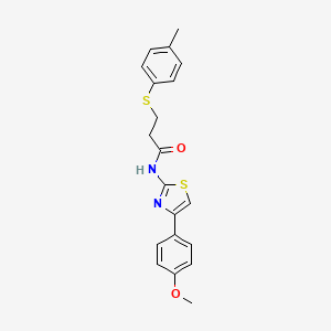 molecular formula C20H20N2O2S2 B2728060 N-(4-(4-methoxyphenyl)thiazol-2-yl)-3-(p-tolylthio)propanamide CAS No. 895461-86-6
