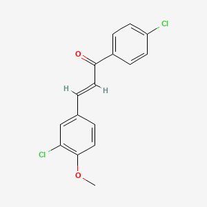 molecular formula C16H12Cl2O2 B2728062 (E)-3-(3-chloro-4-methoxyphenyl)-1-(4-chlorophenyl)prop-2-en-1-one CAS No. 861207-58-1