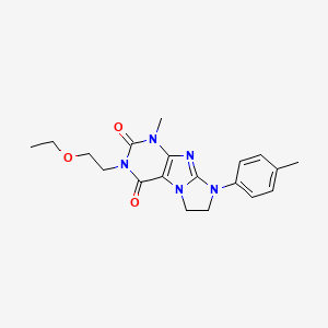 3-(2-ETHOXYETHYL)-1-METHYL-8-(4-METHYLPHENYL)-1H,2H,3H,4H,6H,7H,8H-IMIDAZO[1,2-G]PURINE-2,4-DIONE