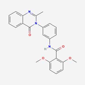 2,6-dimethoxy-N-[3-(2-methyl-4-oxoquinazolin-3-yl)phenyl]benzamide