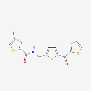 molecular formula C16H13NO2S3 B2728073 4-methyl-N-((5-(thiophene-2-carbonyl)thiophen-2-yl)methyl)thiophene-2-carboxamide CAS No. 1421508-26-0