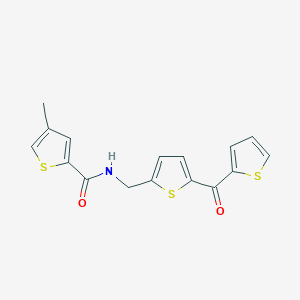 molecular formula C16H13NO2S3 B2728073 4-甲基-N-((5-(噻吩-2-甲酰)噻吩-2-基)甲基)噻吩-2-甲酰胺 CAS No. 1421508-26-0