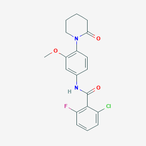 2-chloro-6-fluoro-N-(3-methoxy-4-(2-oxopiperidin-1-yl)phenyl)benzamide