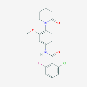 2-chloro-6-fluoro-N-[3-methoxy-4-(2-oxopiperidin-1-yl)phenyl]benzamide