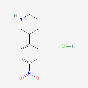 molecular formula C11H15ClN2O2 B2728081 3-(4-Nitrophenyl)Piperidine Hydrochloride CAS No. 19733-54-1