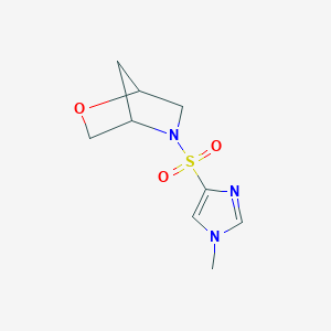 molecular formula C9H13N3O3S B2728082 5-((1-methyl-1H-imidazol-4-yl)sulfonyl)-2-oxa-5-azabicyclo[2.2.1]heptane CAS No. 2097860-13-2