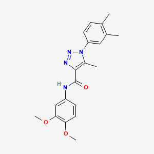 molecular formula C20H22N4O3 B2728086 N-(3,4-dimethoxyphenyl)-1-(3,4-dimethylphenyl)-5-methyl-1H-1,2,3-triazole-4-carboxamide CAS No. 895648-57-4