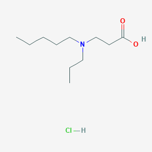 3-[Pentyl(propyl)amino]propanoic acid;hydrochloride