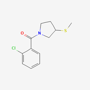 molecular formula C12H14ClNOS B2728092 (2-氯苯基)(3-(甲硫基)吡咯啉-1-基)甲酮 CAS No. 1788771-48-1