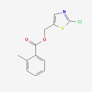molecular formula C12H10ClNO2S B2728096 (2-Chloro-1,3-thiazol-5-yl)methyl 2-methylbenzoate CAS No. 672949-83-6
