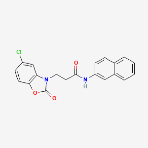 3-(5-chloro-2-oxobenzo[d]oxazol-3(2H)-yl)-N-(naphthalen-2-yl)propanamide
