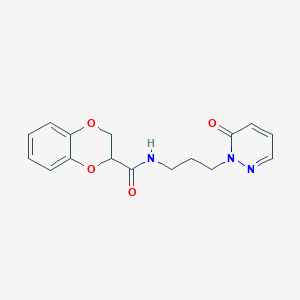 molecular formula C16H17N3O4 B2728105 N-(3-(6-氧代吡啶并[1,4]噻唑-1(6H)-基)丙基)-2,3-二氢苯并[b][1,4]二噁烷-2-甲酰胺 CAS No. 1209958-22-4