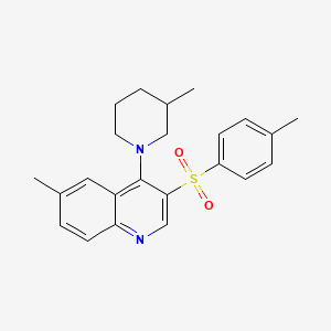 molecular formula C23H26N2O2S B2728122 6-Methyl-4-(3-methylpiperidin-1-yl)-3-tosylquinoline CAS No. 872206-78-5