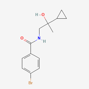 molecular formula C13H16BrNO2 B2728128 4-bromo-N-(2-cyclopropyl-2-hydroxypropyl)benzamide CAS No. 1351585-09-5