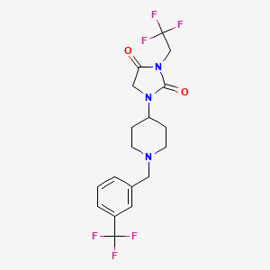 3-(2,2,2-Trifluoroethyl)-1-(1-{[3-(trifluoromethyl)phenyl]methyl}piperidin-4-yl)imidazolidine-2,4-dione