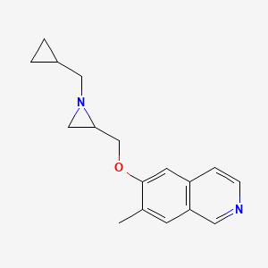 molecular formula C17H20N2O B2728145 6-[[1-(Cyclopropylmethyl)aziridin-2-yl]methoxy]-7-methylisoquinoline CAS No. 2411286-22-9