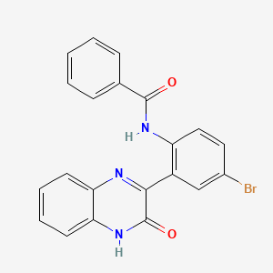 molecular formula C21H14BrN3O2 B2728154 N-(4-bromo-2-(3-oxo-3,4-dihydroquinoxalin-2-yl)phenyl)benzamide CAS No. 887869-56-9