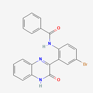 molecular formula C21H14BrN3O2 B2728154 N-(4-溴-2-(3-氧代-3,4-二氢喹喔啉-2-基)苯基)苯甲酰胺 CAS No. 887869-56-9