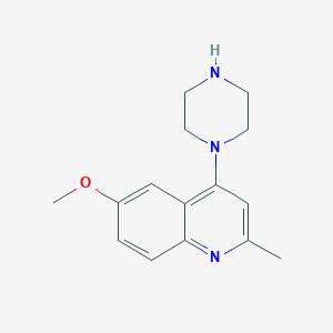molecular formula C15H19N3O B2728166 6-Methoxy-2-methyl-4-(piperazin-1-yl)quinoline CAS No. 149144-32-1