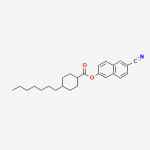 molecular formula C25H31NO2 B2728170 6-Cyano-2-naphthyl 4-heptylcyclohexanecarboxylate CAS No. 67284-67-7