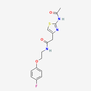 2-(2-acetamido-1,3-thiazol-4-yl)-N-[2-(4-fluorophenoxy)ethyl]acetamide