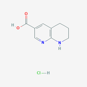molecular formula C9H11ClN2O2 B2728175 5,6,7,8-Tetrahydro-1,8-naphthyridine-3-carboxylic acid;hydrochloride CAS No. 2411263-64-2