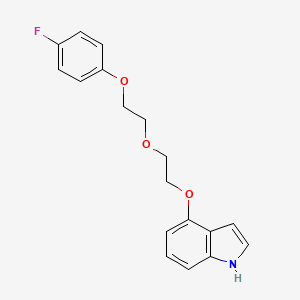 molecular formula C18H18FNO3 B2728179 4-{2-[2-(4-氟苯氧基)乙氧基]乙氧基}-1H-吲哚 CAS No. 477856-76-1