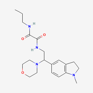 molecular formula C20H30N4O3 B2728197 N1-(2-(1-methylindolin-5-yl)-2-morpholinoethyl)-N2-propyloxalamide CAS No. 922556-76-1