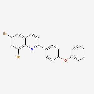 molecular formula C21H13Br2NO B2728201 6,8-二溴-2-(4-苯氧基苯基)喹啉 CAS No. 860783-90-0