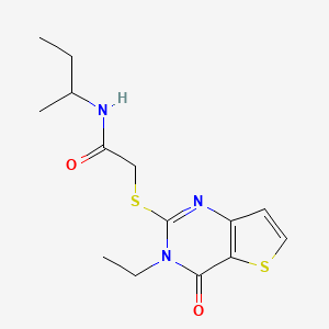 N-(butan-2-yl)-2-({3-ethyl-4-oxo-3H,4H-thieno[3,2-d]pyrimidin-2-yl}sulfanyl)acetamide