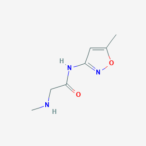 molecular formula C7H11N3O2 B2728205 2-(methylamino)-N-(5-methyl-1,2-oxazol-3-yl)acetamide CAS No. 875159-84-5