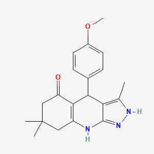 4-(4-methoxyphenyl)-3,7,7-trimethyl-2,4,6,7,8,9-hexahydro-5H-pyrazolo[3,4-b]quinolin-5-one