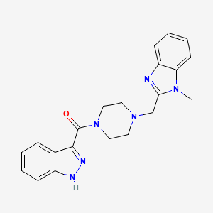 (1H-indazol-3-yl)(4-((1-methyl-1H-benzo[d]imidazol-2-yl)methyl)piperazin-1-yl)methanone
