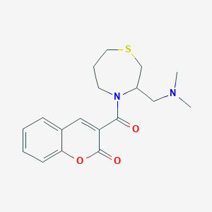 3-(3-((dimethylamino)methyl)-1,4-thiazepane-4-carbonyl)-2H-chromen-2-one