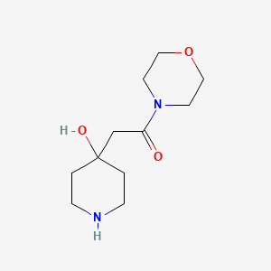 molecular formula C11H20N2O3 B2728218 2-(4-Hydroxypiperidin-4-yl)-1-morpholinoethan-1-one CAS No. 46720-39-2