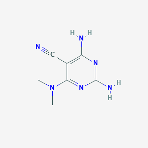 B2728223 2,4-Diamino-6-(dimethylamino)-5-pyrimidinecarbonitrile CAS No. 343375-96-2
