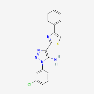 1-(3-chlorophenyl)-4-(4-phenyl-1,3-thiazol-2-yl)-1H-1,2,3-triazol-5-amine