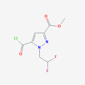 Methyl 5-carbonochloridoyl-1-(2,2-difluoroethyl)pyrazole-3-carboxylate