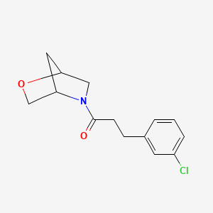 molecular formula C14H16ClNO2 B2728237 1-(2-氧杂-5-氮杂双环[2.2.1]庚烷-5-基)-3-(3-氯苯基)丙酮 CAS No. 2034289-56-8