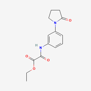 molecular formula C14H16N2O4 B2728242 乙酸2-氧代-2-((3-(2-氧代吡咯啉-1-基)苯基)氨基)乙酯 CAS No. 1207012-65-4